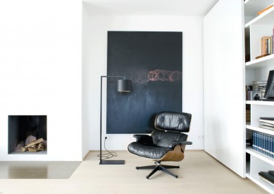 kracht - residential penthouse, living room with fireplace